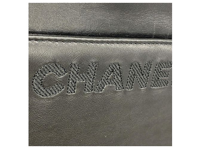 Borsa Tote Chanel in pelle d'agnello nera Nero - vista 8
