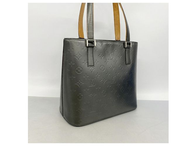 Borsa Tote Louis Vuitton Monogram Mat Stockton M55112 Noir Nero - vista 2