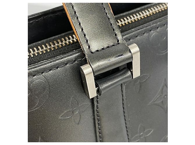 Borsa Tote Louis Vuitton Monogram Mat Stockton M55112 Noir Nero - vista 9