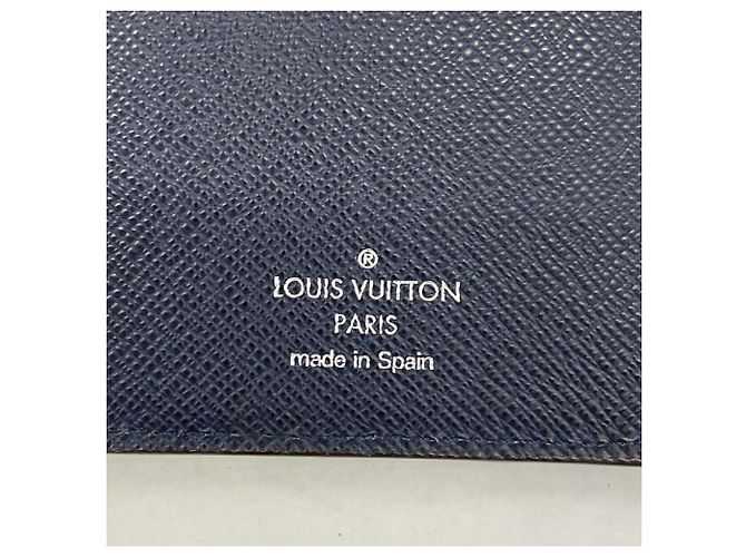 Louis Vuitton Portefeuille Brazza Long Wallet in pelle Epi Blu navy - vista 4