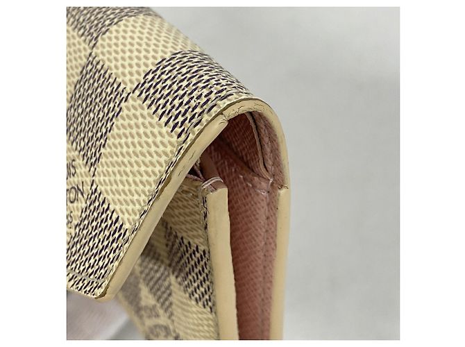 Cartera Tri-fold Louis Vuitton Damier Azur Portefeuille Victorine Blanco - vista 6