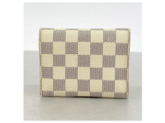 Cartera Tri-fold Louis Vuitton Damier Azur Portefeuille Victorine Blanco - vista 8