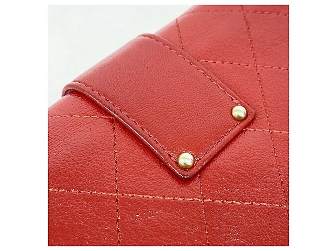 Cartera de hombro con cadena Chanel Matelassé Roja - vista 10