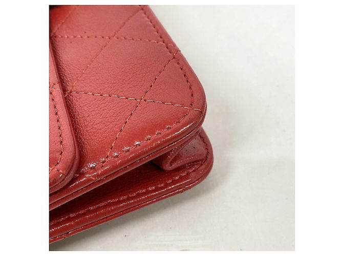 Cartera de hombro con cadena Chanel Matelassé Roja - vista 6