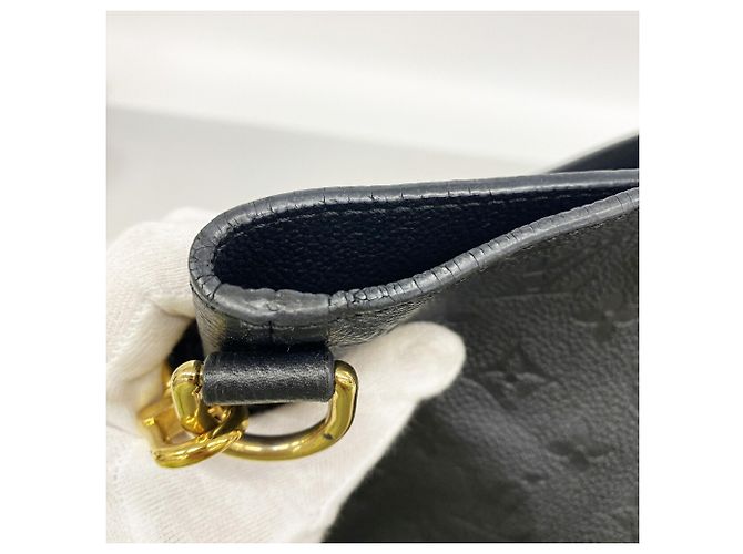 Bolsa de Ombro Louis Vuitton Monogram Empreinte Merry M44014 Noir Preto - vista 10