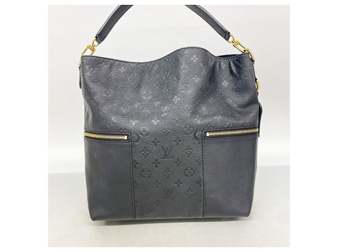 Bolsa de Ombro Louis Vuitton Monogram Empreinte Merry M44014 Noir Preto - vista 11