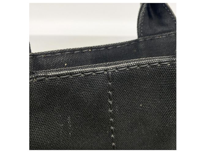 Prada Canapa Canvas Handbag Black - view 8