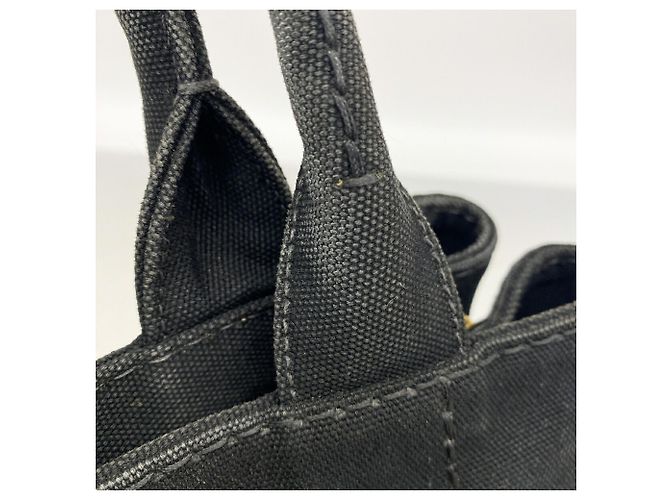 Prada Canapa Canvas Handbag Black - view 9