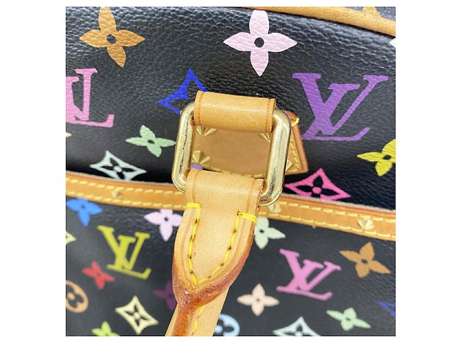 Borsa Louis Vuitton Monogram Multicolor Trouville Nero - vista 10