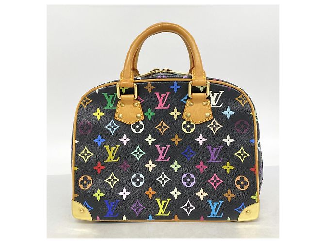 Borsa Louis Vuitton Monogram Multicolor Trouville Nero - vista 11