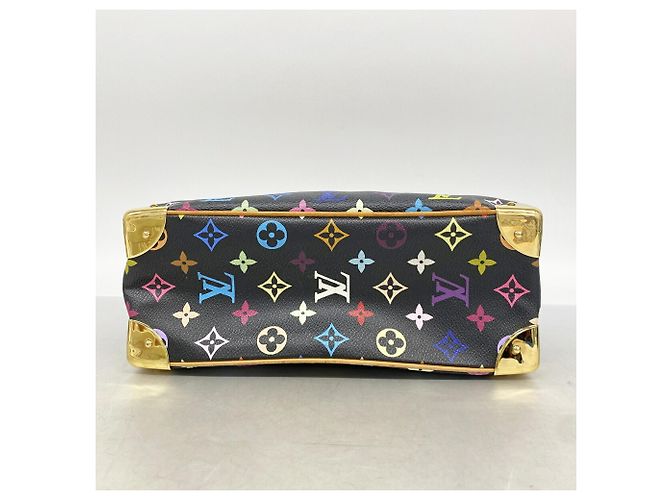 Borsa Louis Vuitton Monogram Multicolor Trouville Nero - vista 3
