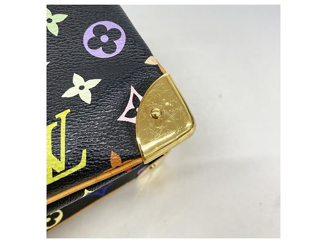 Borsa Louis Vuitton Monogram Multicolor Trouville Nero - vista 6
