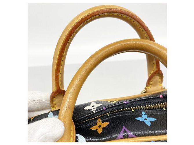 Borsa Louis Vuitton Monogram Multicolor Trouville Nero - vista 8