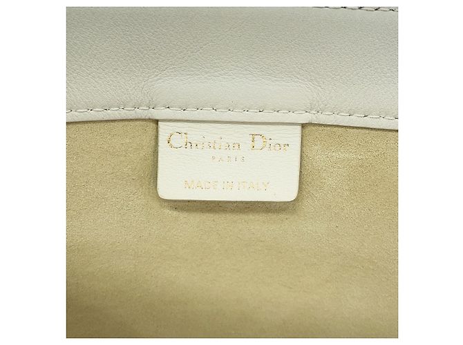 Christian Dior Book Tote Large Lederhandtasche Weiß - Ansicht 13