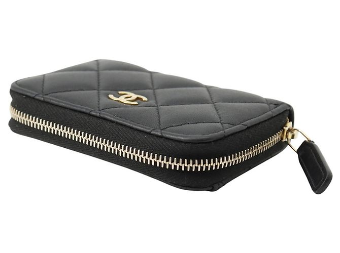 Portamonete con zip Chanel Classic Nero - vista 2