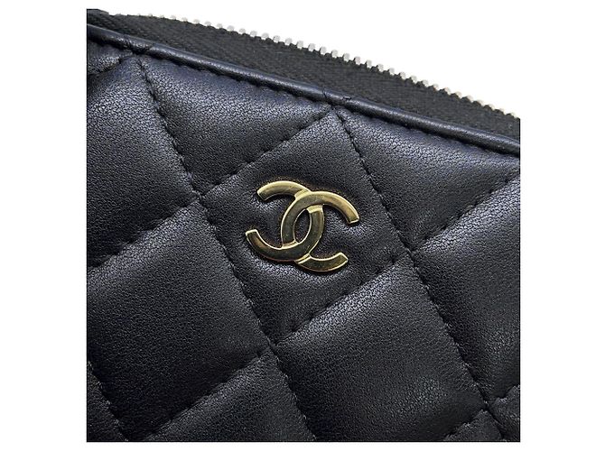 Portamonete con zip Chanel Classic Nero - vista 9