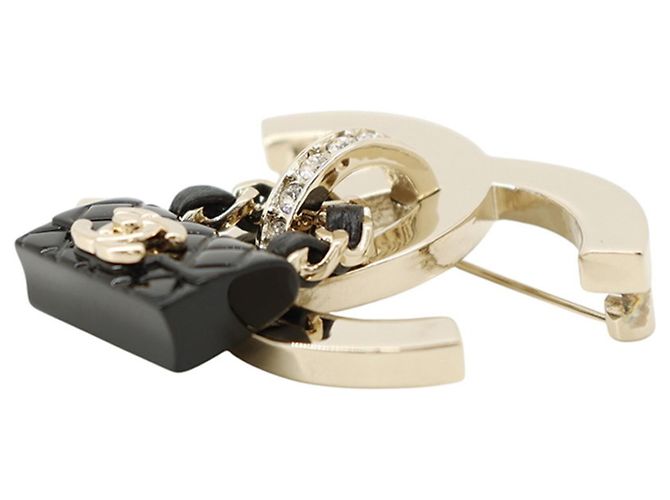 Broche Chanel de strass Dorado - vista 2