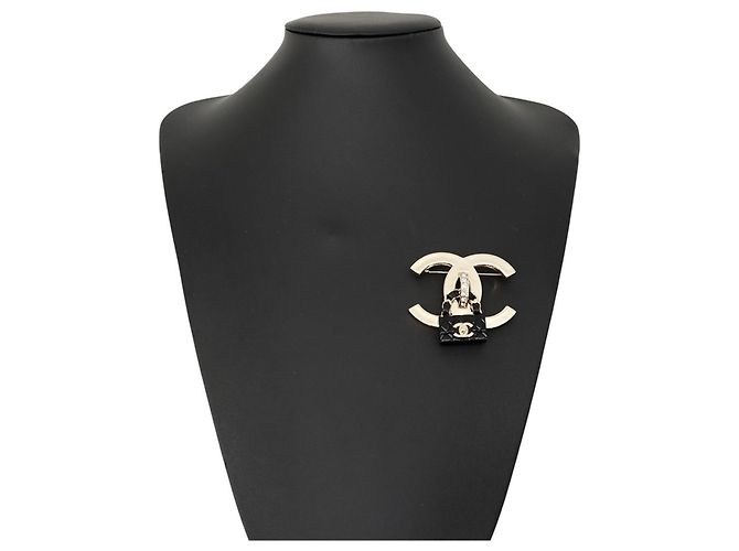 Broche Chanel de strass Dorado - vista 4