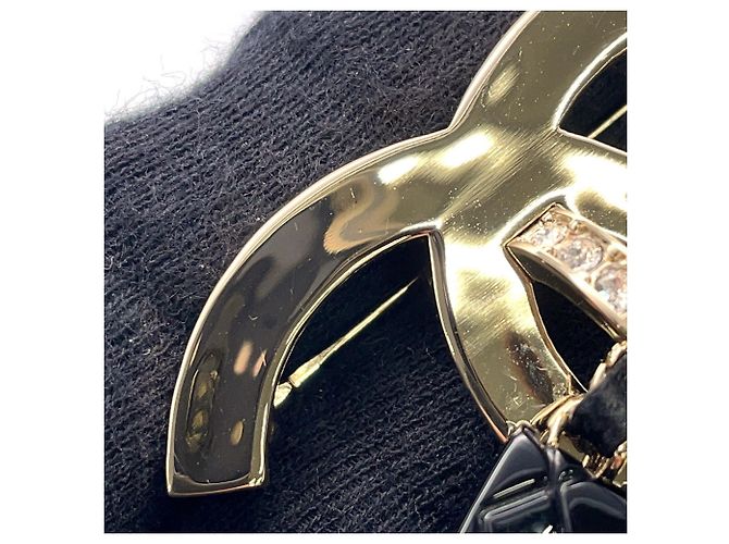 Broche Chanel de strass Dorado - vista 6
