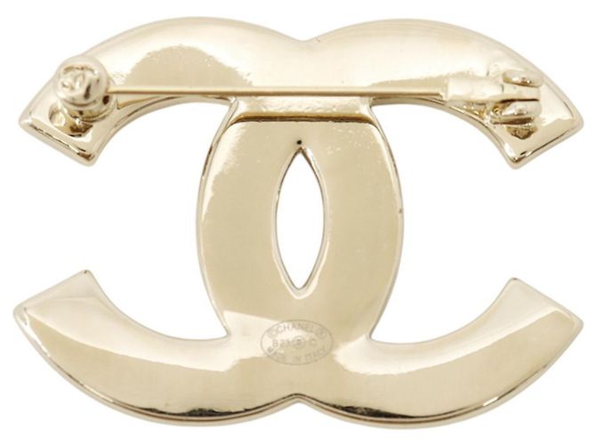 Broche Chanel Coco Mark B23C Blanc Doré - vue 3