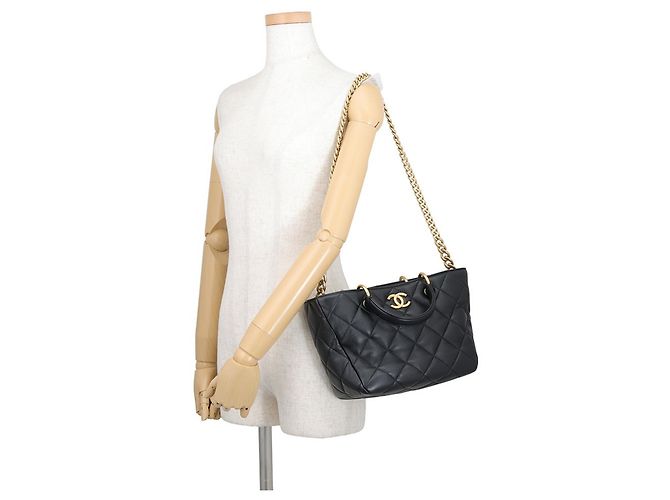 Bolsa Chanel Matelassé Coco Mark Small Preto - vista 5