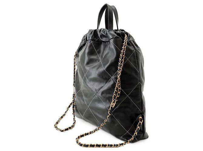 Zaino Chanel in pelle di vitello nera Nero - vista 2