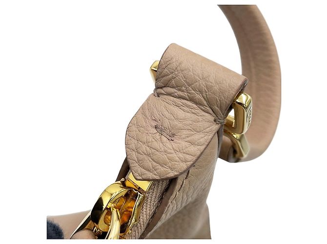 Borsa a tracolla Prada in pelle Vitello Daino Beige - vista 10