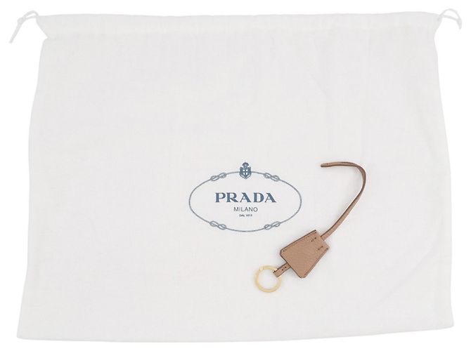 Borsa a tracolla Prada in pelle Vitello Daino Beige - vista 12