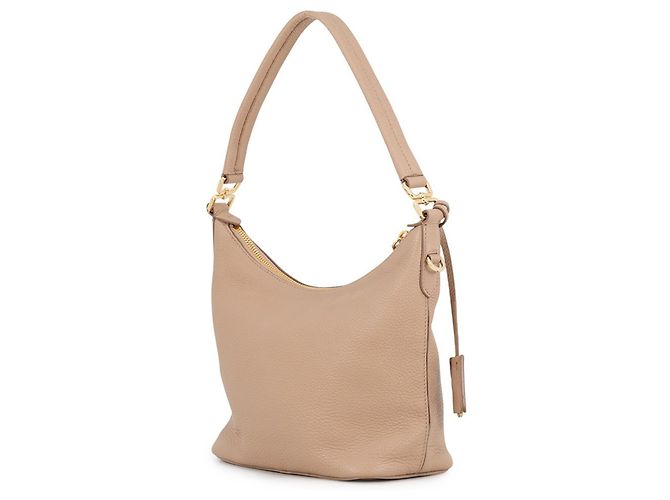 Borsa a tracolla Prada in pelle Vitello Daino Beige - vista 2