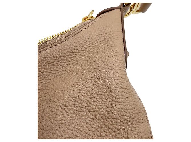 Borsa a tracolla Prada in pelle Vitello Daino Beige - vista 8