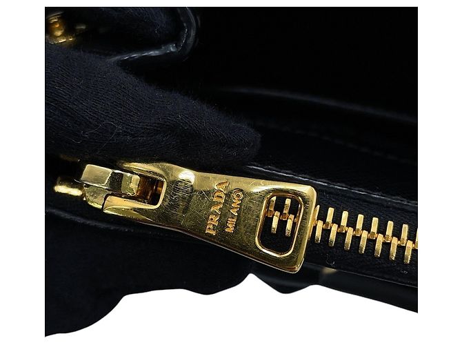Bolsa de mão Prada Galleria Small em couro Saffiano Preto - vista 10