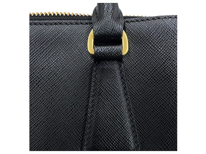 Bolsa de mão Prada Galleria Small em couro Saffiano Preto - vista 12