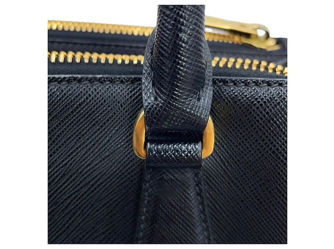 Bolsa de mão Prada Galleria Small em couro Saffiano Preto - vista 13