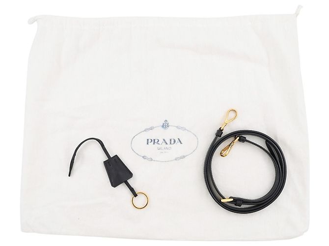 Bolsa de mão Prada Galleria Small em couro Saffiano Preto - vista 18