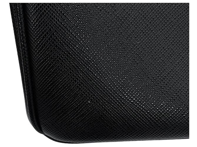 Bolsa de mão Prada Galleria Small em couro Saffiano Preto - vista 9