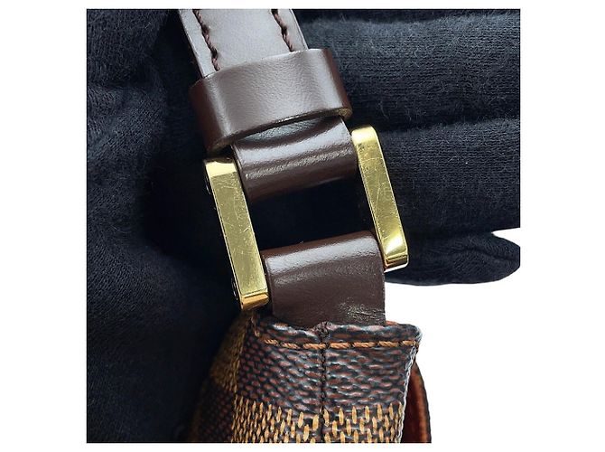 Borsa a tracolla Louis Vuitton Damier Ebene Musette Salsa Arancione - vista 12
