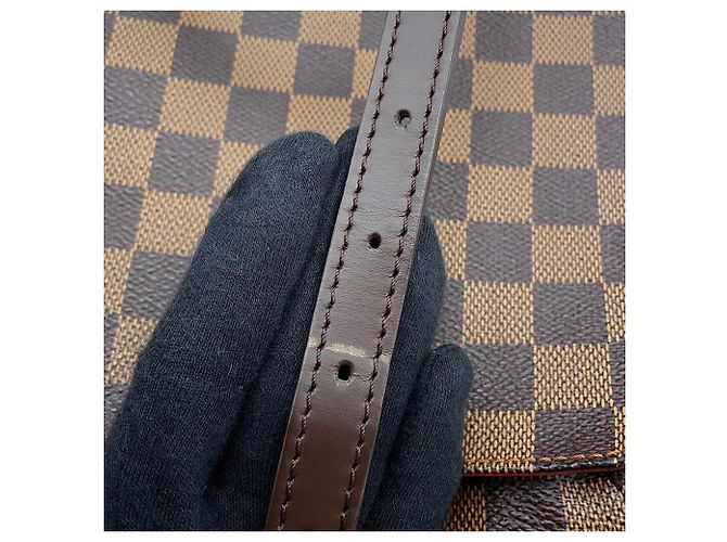 Borsa a tracolla Louis Vuitton Damier Ebene Musette Salsa Arancione - vista 13