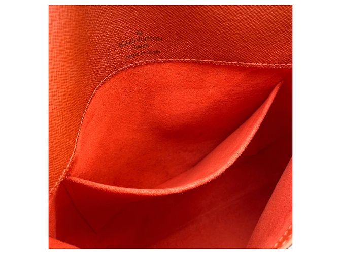 Borsa a tracolla Louis Vuitton Damier Ebene Musette Salsa Arancione - vista 7