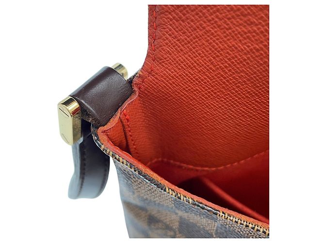 Borsa a tracolla Louis Vuitton Damier Ebene Musette Salsa Arancione - vista 8