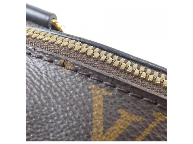 Borsa Louis Vuitton Monogram Petite Malle Souple Marrone Nero - vista 5