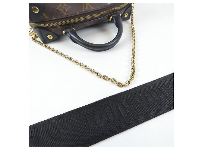 Borsa Louis Vuitton Monogram Petite Malle Souple Marrone Nero - vista 7