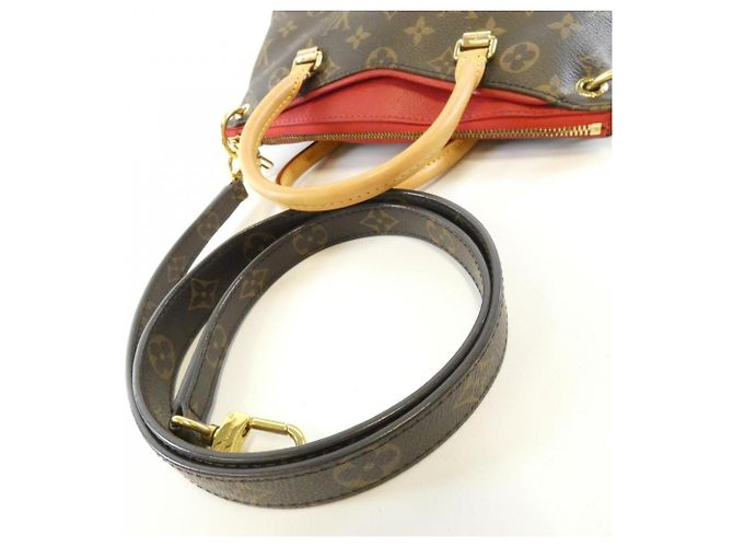 Bolso Louis Vuitton Monogram Pallas BB Castaño Fucsia - vista 6