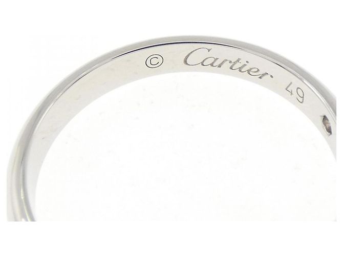 Cartier Ehering aus Platine 950 mit Diamanten - Ansicht 4