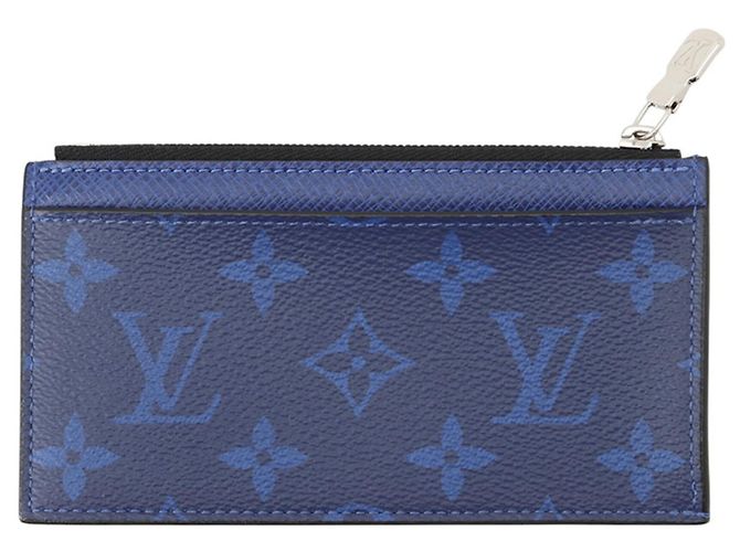 Portamonete Louis Vuitton Taiga Monogram Blu Monogramma - vista 3