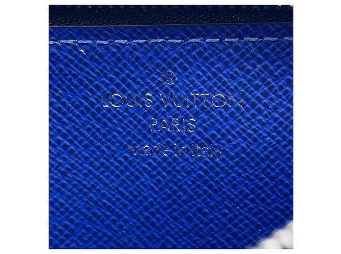 Portamonete Louis Vuitton Taiga Monogram Blu Monogramma - vista 8