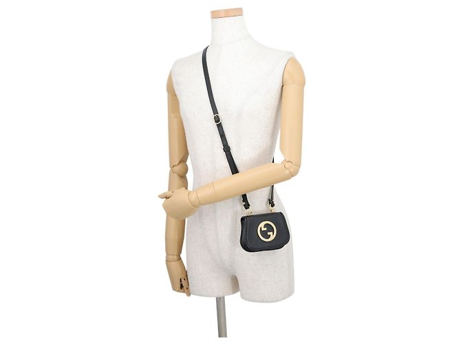 Tarjetero Gucci de piel negra Negro - vista 4