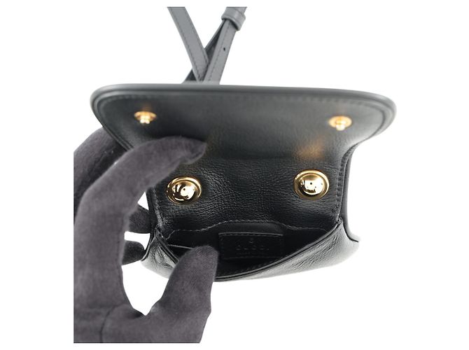 Tarjetero Gucci de piel negra Negro - vista 6