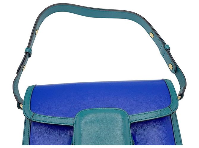 Borsa a tracolla Gucci Horsebit 1955 Small in pelle Blu - vista 11