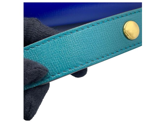 Borsa a tracolla Gucci Horsebit 1955 Small in pelle Blu - vista 14