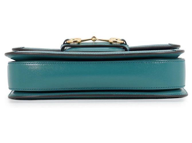 Borsa a tracolla Gucci Horsebit 1955 Small in pelle Blu - vista 3